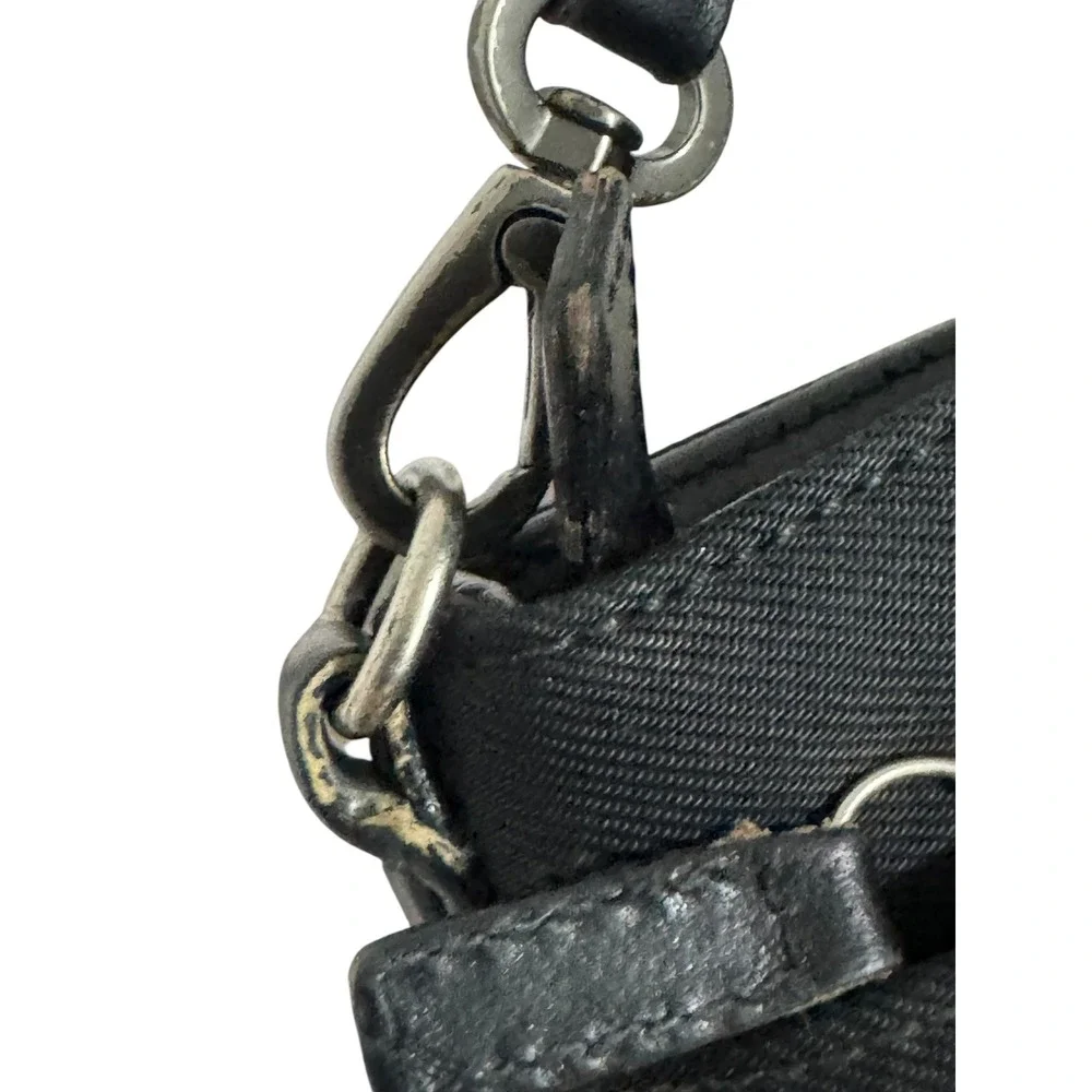 Coach Y2K VTG Mercer Demi 7407 black nylon mini shoulder bag clutch purse